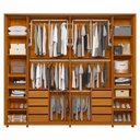 Ver imagem 4 de Guarda Roupa Casal Dalí 2 Portas de Correr 8 Gavetas MDF Cinamomo Off White Madetec 278cm