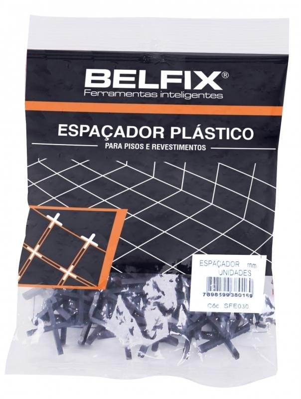 Espaçador Plástico p/ Piso/Azulejo 10mm c/ 100 peças Belfix