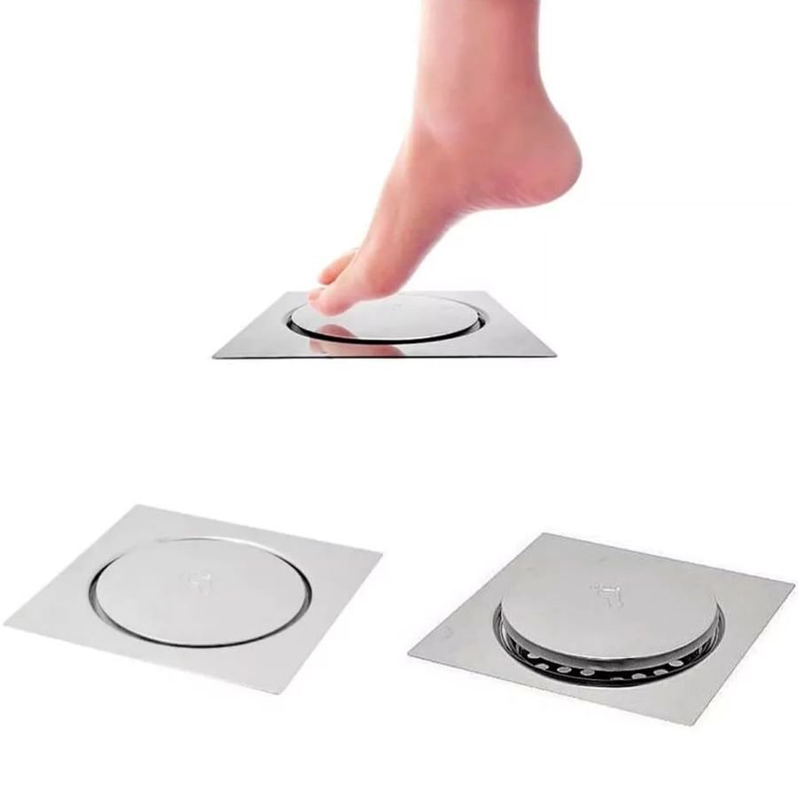 Ralo Click Inteligente Lorben para Banheiro 15cm Aço Inox - 3