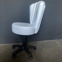 Ver imagem 3 de Cadeira Mocho Pétala Corino Branco - In9 Decor