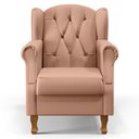 Ver imagem 4 de Poltrona de Amamentação Yara P02 Com Puff Paris Luis Xv L02 Linho Rosê - Lyam Decor