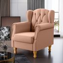 Ver imagem 3 de Poltrona de Amamentação Yara P02 Com Puff Paris Luis Xv L02 Linho Rosê - Lyam Decor