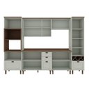 Ver imagem 4 de Cozinha Completa Modulada 6 Peças 100% MDF Iluminata Verde/Mint/Ébano