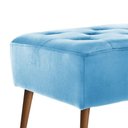 Ver imagem 2 de Banco Estofado Rubi 1,40m Suede Azul Turquesa - Clique Decorações