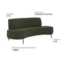 Ver imagem 3 de Sofá Orgânico 02 Lugares 150cm Argos Pés Titânio Linho Verde Musgo - Nexta Casa