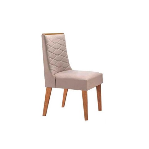 Cadeira Sala de Jantar Dafne Kit 2 Un Imbuia/veludo Creme - Rufato