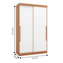 Ver imagem 6 de Guarda Roupa 2 Portas de Correr 2 Gavetas Gênova Plus Off White/Freijó/Off-White
