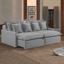 Ver imagem 1 de Sofá 2 Lugares Retrátil 194cm com Almofadas Lisboa 