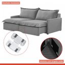 Ver imagem 6 de Sofá 2 Lugares Retrátil 194cm com Almofadas Lisboa 