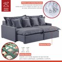 Ver imagem 5 de Sofá 2 Lugares Retrátil 194cm com Almofadas Lisboa