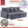 Sofá 3 Lugares Retrátil 214cm com Almofadas Lisboa  - 5