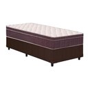 Ver imagem 1 de Cama Box Solteiro: Colchão Ortopédico Ortobom D28/EP Airtech 60 + Base CRC Linhão Brown(88x188)