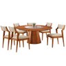 Conjunto Mesa de Jantar Quadrada Allure com 6 Cadeiras Sparta 150x150cm Fabrispuma - 1