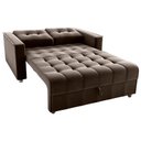 Ver imagem 2 de Sofá Cama Milão 2 Lugares 140cm Marrom Veludo