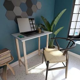 Mesa Dobrável Quadrada Desmontável Branca e Preta Retratil Technox Marron - 3