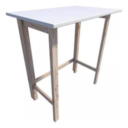 Mesa Dobrável Quadrada Desmontável Branca e Preta Retratil Technox Marron - 6