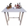 Mesa Dobrável Quadrada Desmontável Branca e Preta Retratil Technox Marron - 5