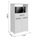 Ver imagem 2 de Balcão Conquista 02 Portas 01 Gavetas Arte Móveis:cinamomo/off