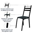 Ver imagem 3 de Conjunto com 2 Cadeiras Tubular Itália Preto/floral Artefamol