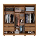 Ver imagem 4 de Guarda Roupa Casal Ripado com 6 Portas e 6 Gavetas Granada - Salleto Cinamomo