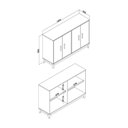 Ver imagem 3 de Cristaleira 4 Portas em Vidro Legno