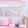 Kit Berço Menina Rosa Lunar Americano 100% Algodão 10 Peças - 3