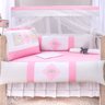 Kit Berço Menina Rosa Lunar Americano 100% Algodão 10 Peças - 1