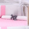 Kit Berço Menina Rosa Lunar Americano 100% Algodão 10 Peças - 5