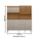Ver imagem 4 de Cozinha Compacta Pomelo 7 Portas 2 Gavetas Amêndola/nude Prime Tx - Pnr Móveis