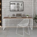 Ver imagem 3 de Mesa Kuadra Diretor 180x70x75cm Nogal - Est. Branca