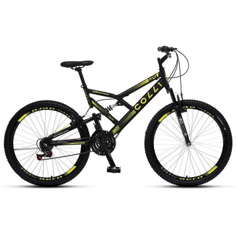 Bicicleta Colli Gps Aro 26 Dupla Suspensão Full 21 Machas