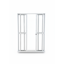 Ver imagem 3 de Porta Sacada 4 Folhas Aluminio Branco com Fechadura 2,10x2,00 Linha 25