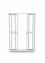 Ver imagem 3 de Porta Sacada 4 Folhas Aluminio Branco com Fechadura 2,10x2,00 Linha 25