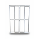 Ver imagem 2 de Porta Sacada 4 Folhas Aluminio Branco com Fechadura 2,10x2,00 Linha 25