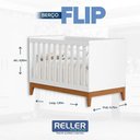 Ver mais imagens de Berço Flip Branco Acetinado +Guarda Roupa Casal Americano 6PORTAS Branco Hp+Colchão Ortobom-Henn