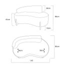 Ver imagem 6 de Sofá Curvo Pé de Madeira 2 Lugares Feijão Forma Orgânica Linho