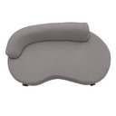 Ver imagem 5 de Sofá Curvo Pé de Madeira 2 Lugares Feijão Forma Orgânica Linho