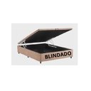 Ver imagem 1 de Cama Box Baú Viúvão Blindado Suede Rosé Com 128Cm de Largura