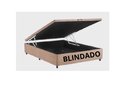Ver imagem 1 de Cama Box Baú Viúvão Blindado Suede Rosé Com 128Cm de Largura
