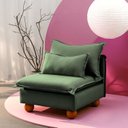 Ver imagem 1 de Sofá Modular com Encosto Pé Bolinha Sôma CabeCasa MadeiraOriginals Verde