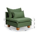 Ver imagem 4 de Sofá Modular com Encosto Pé Bolinha Sôma CabeCasa MadeiraOriginals Verde