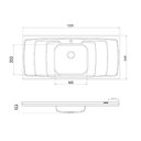Ver imagem 5 de Pia Cozinha em Aço Inox Dubai Furo na Bancada 1.20m Ghelplus