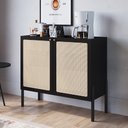 Ver imagem 2 de Balcão Aparador Buffet Cantinho do Café Pés Madeira Arlo A10 Nero/preto - Mpozenato