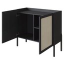 Ver imagem 5 de Balcão Aparador Buffet Cantinho do Café Pés Madeira Arlo A10 Nero/preto - Mpozenato