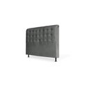 Ver imagem 1 de Cabeceira De Cama Box Ana Casal 140cm X 118cm Suede Cinza Mz Decor