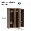 Ver imagem 5 de Guarda-Roupa Casal 6 Portas Batentes Saturno Madesa