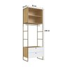Guarda Roupa Closet 82 Cm Modulado com Gavetas 100% Mdf Cor:savana com Branco - 3