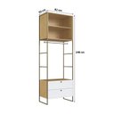 Ver imagem 3 de Guarda Roupa Closet 82 Cm Modulado com Gavetas 100% Mdf Cor:savana com Branco