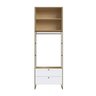 Guarda Roupa Closet 82 Cm Modulado com Gavetas 100% Mdf Cor:savana com Branco - 2