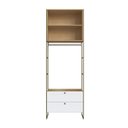 Ver imagem 2 de Guarda Roupa Closet 82 Cm Modulado com Gavetas 100% Mdf Cor:savana com Branco